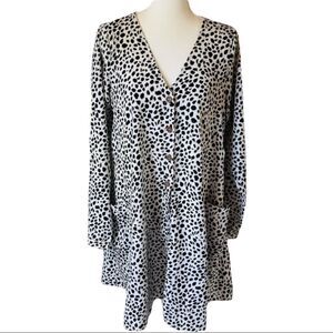 MISSGUIDED Gray/Black Shift Dress Size 8